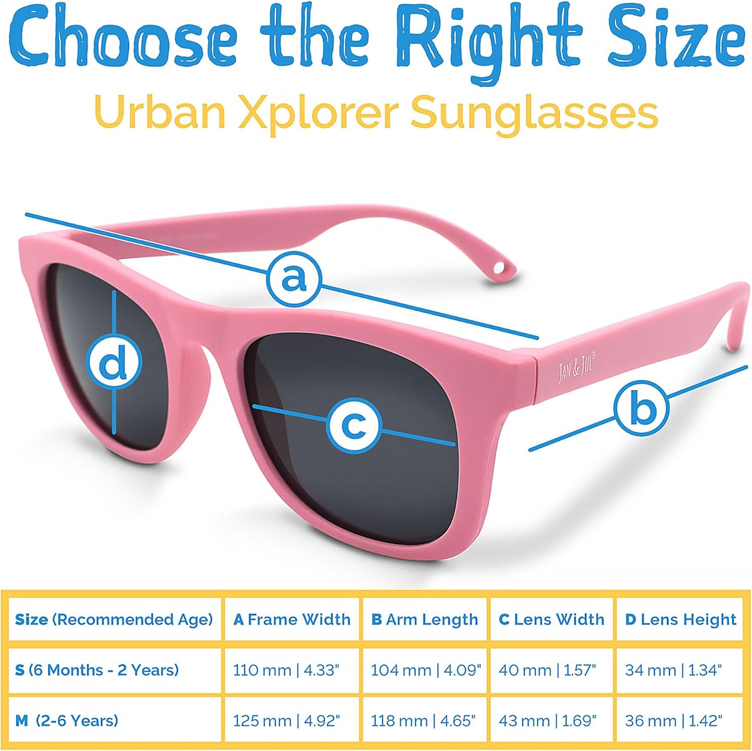 JAN JUL Kids Flexible UV-400 Polarized Sunglasses with adjustable strap