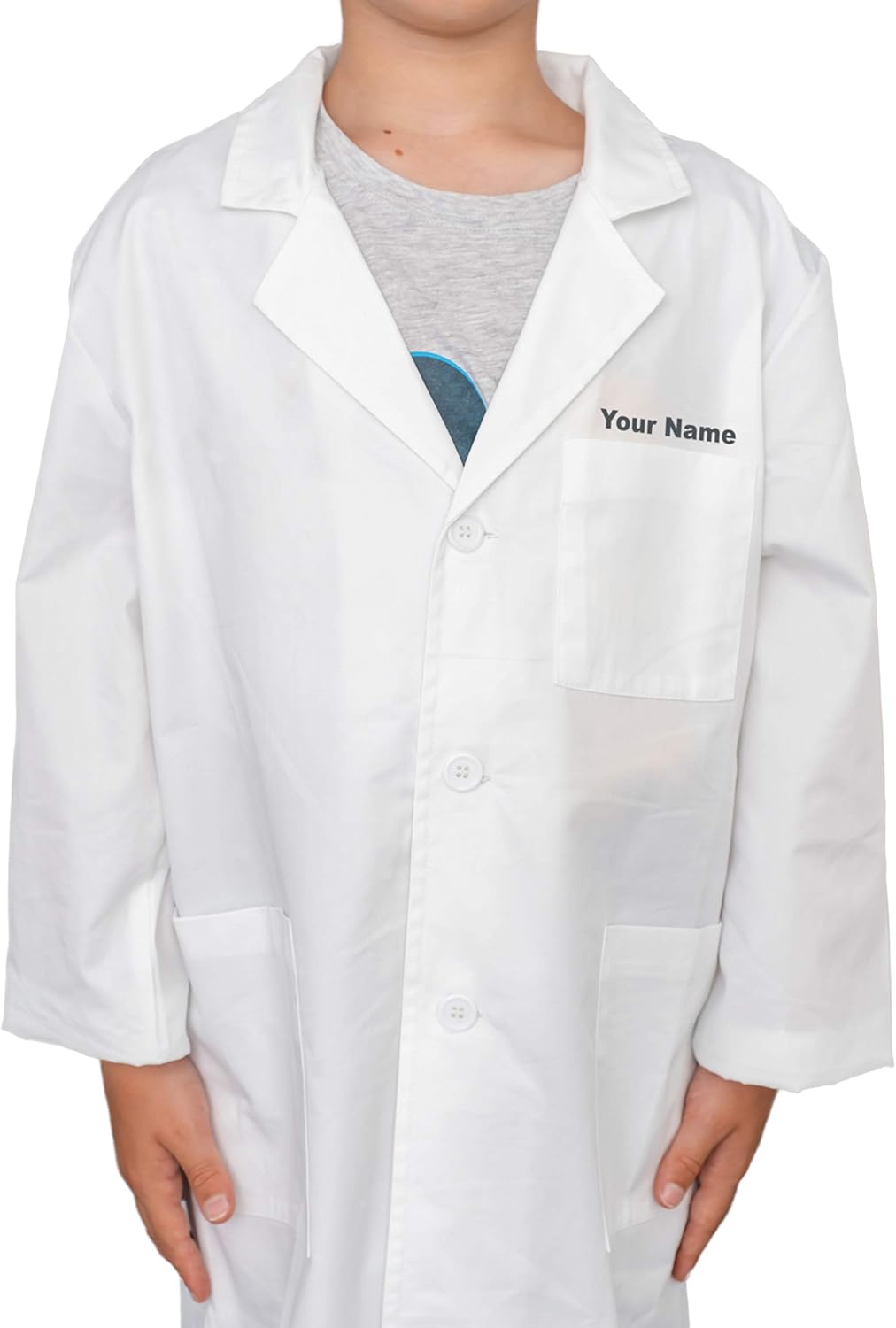 Custom Scientist Doctor Lab Coat Kids Halloween Costume with Drake Nameplate