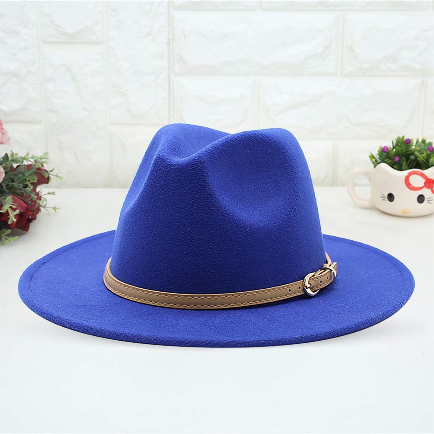 Adjustable Wide-Brim Fedora Hat for Kids