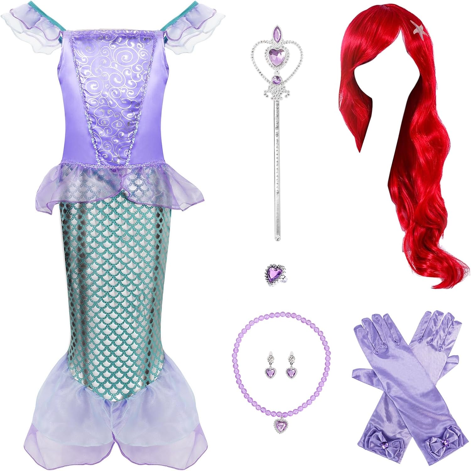 Jeroesja MermaidCOST Princess Dress for Girls