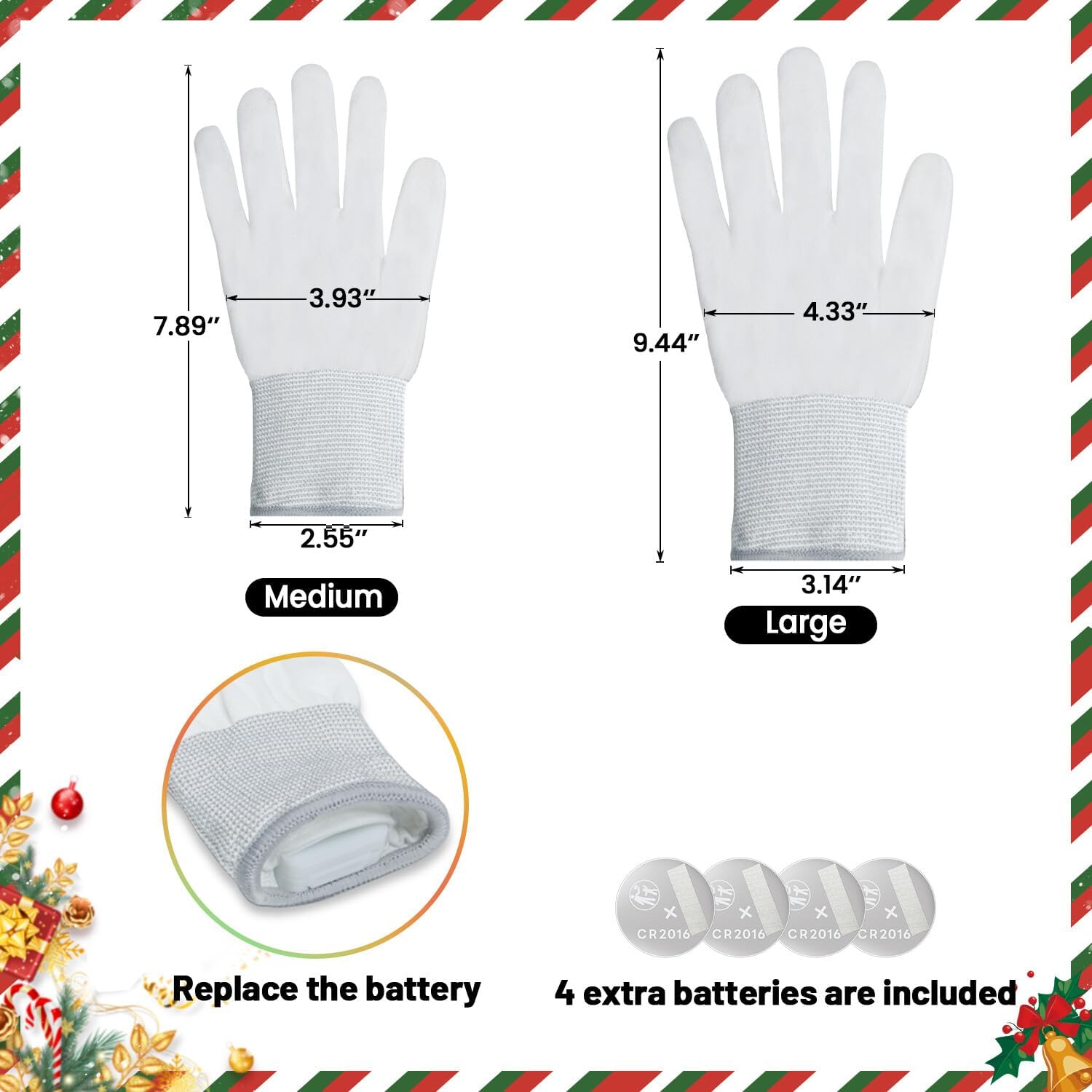 BOMLY LED Kids Gloves Glow in the Dark Ages 5-13