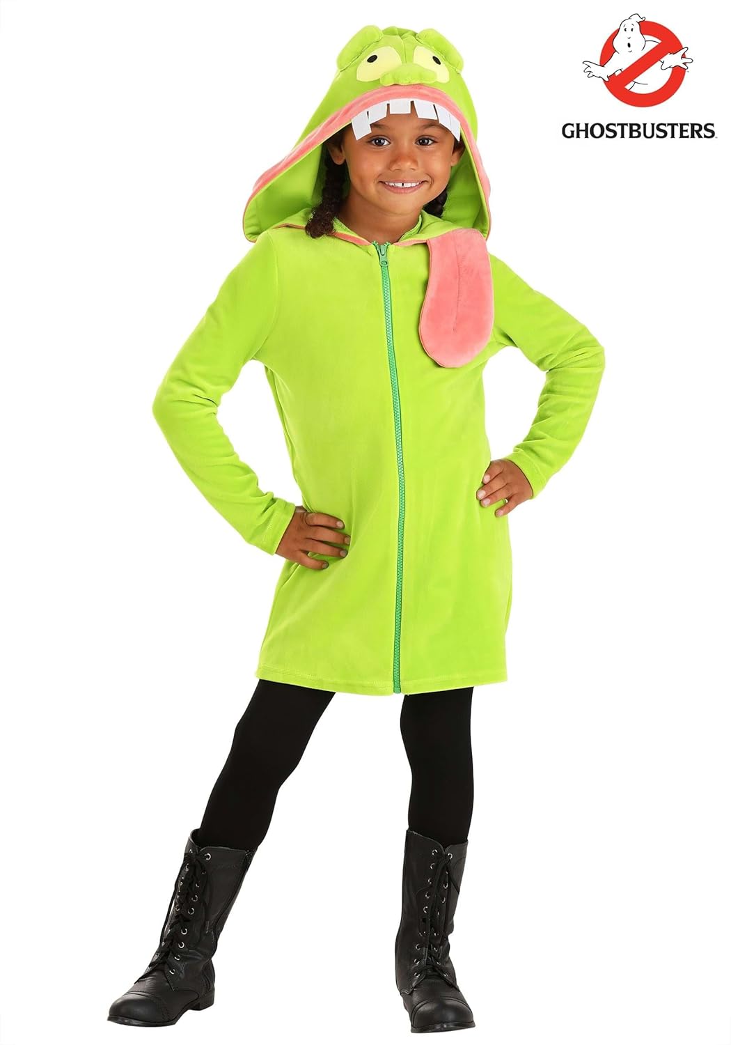 Kids Ghostbusters Slimer Costume Hoodie for Halloween