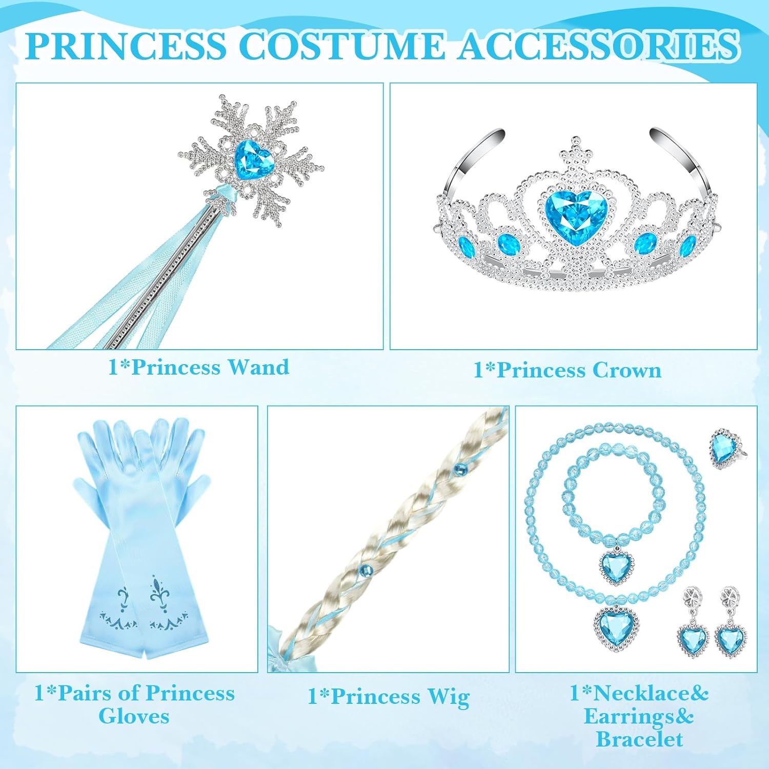 Princess Dress Up Set 8 Pieces