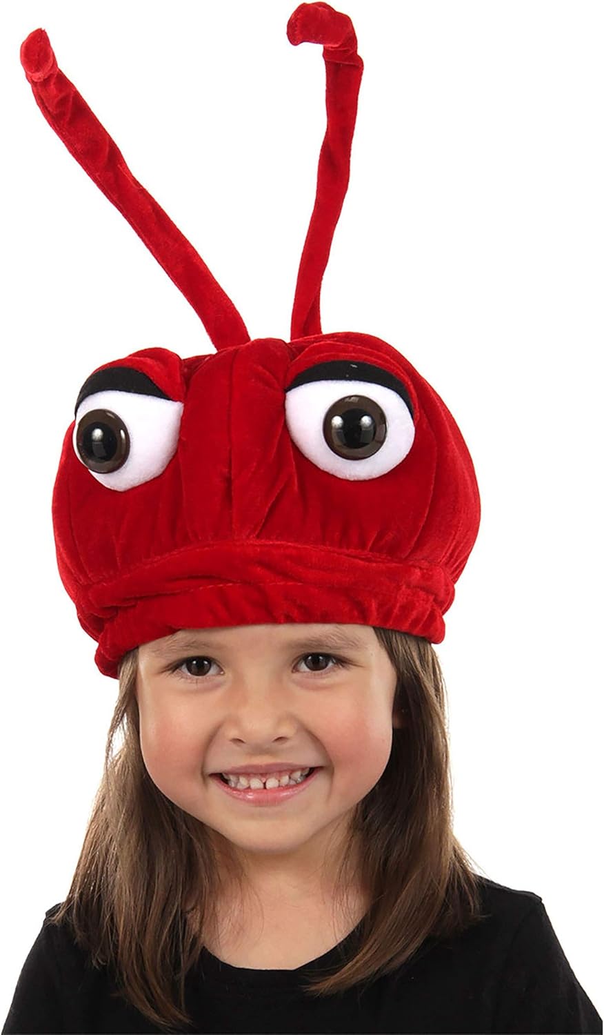 Kids Velvet Ant Hat with Antennae and Eyes
