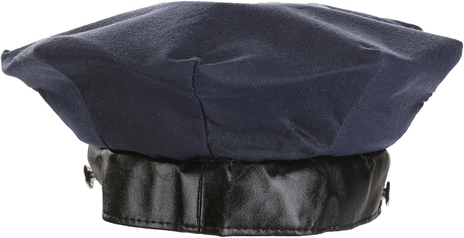 Elope Kids Police Hat with Silver Badge Adjusted Brim