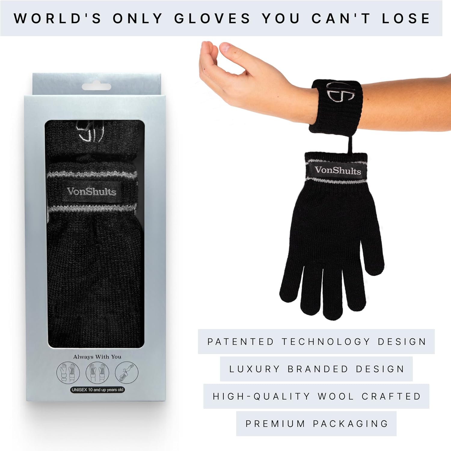Exclusive Kids Winter Gloves - Soft Merino Wool