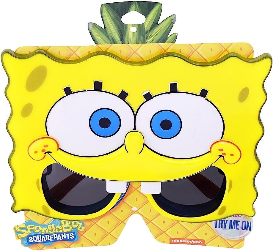 Sun-Staches Fun Spongebob Glasses for Kids Halloween