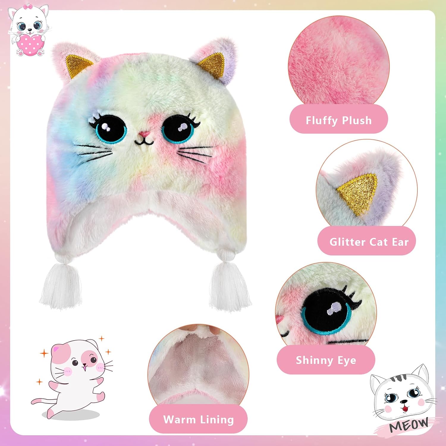Girls Winter Hat glove Set