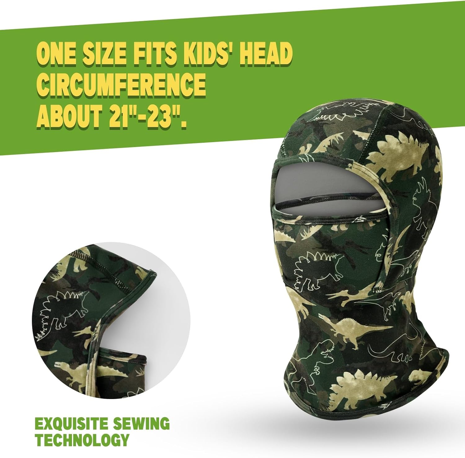 Dinosaurs Balaclava Ski Face Warmer for Kids