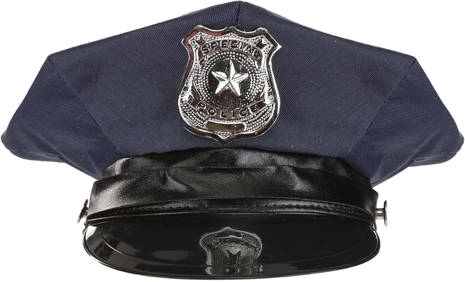 Elope Kids Police Hat with Silver Badge Adjusted Brim