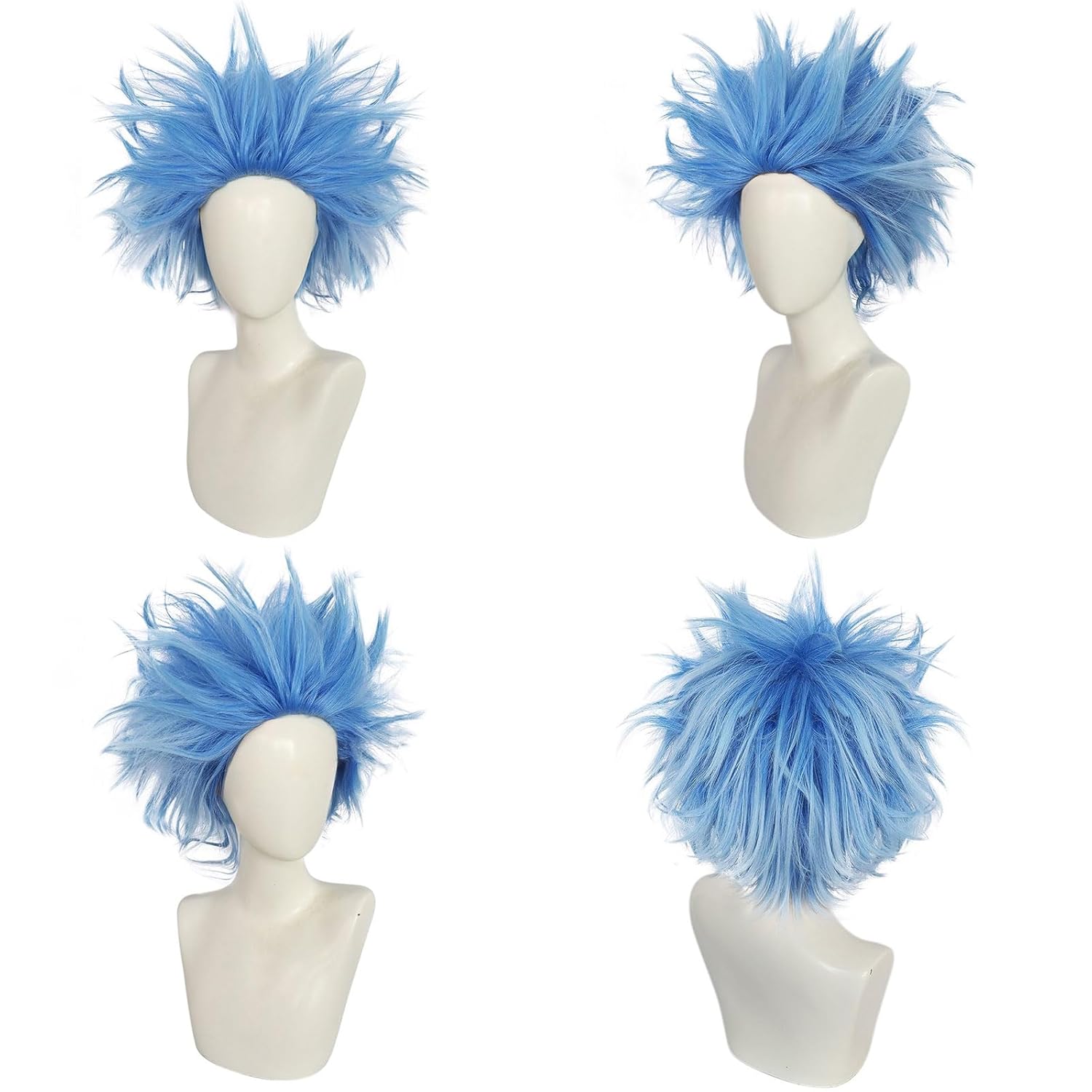 Distinct Blue Anime Wig for Cosplay Halloween Party and More