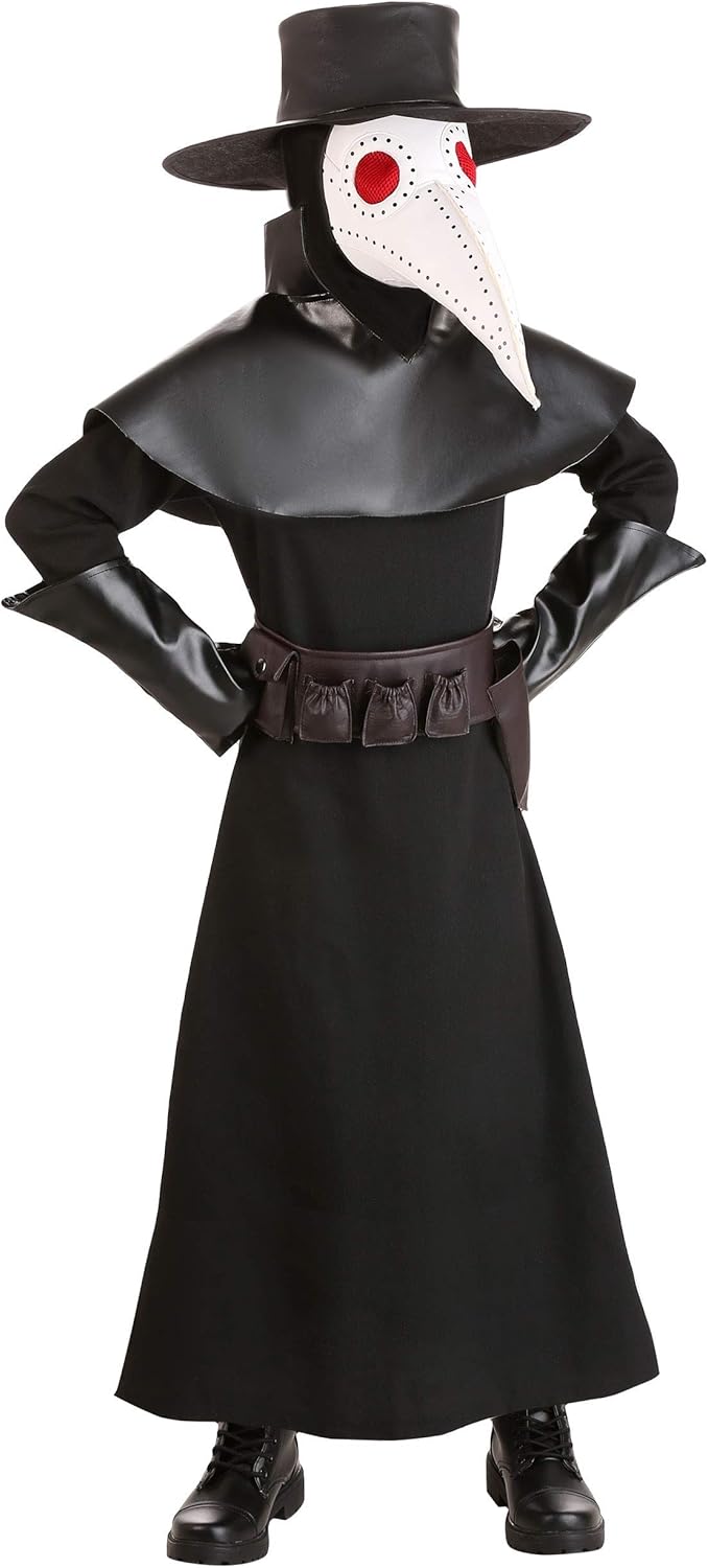 Kids Black Plague Doctor Halloween Costume