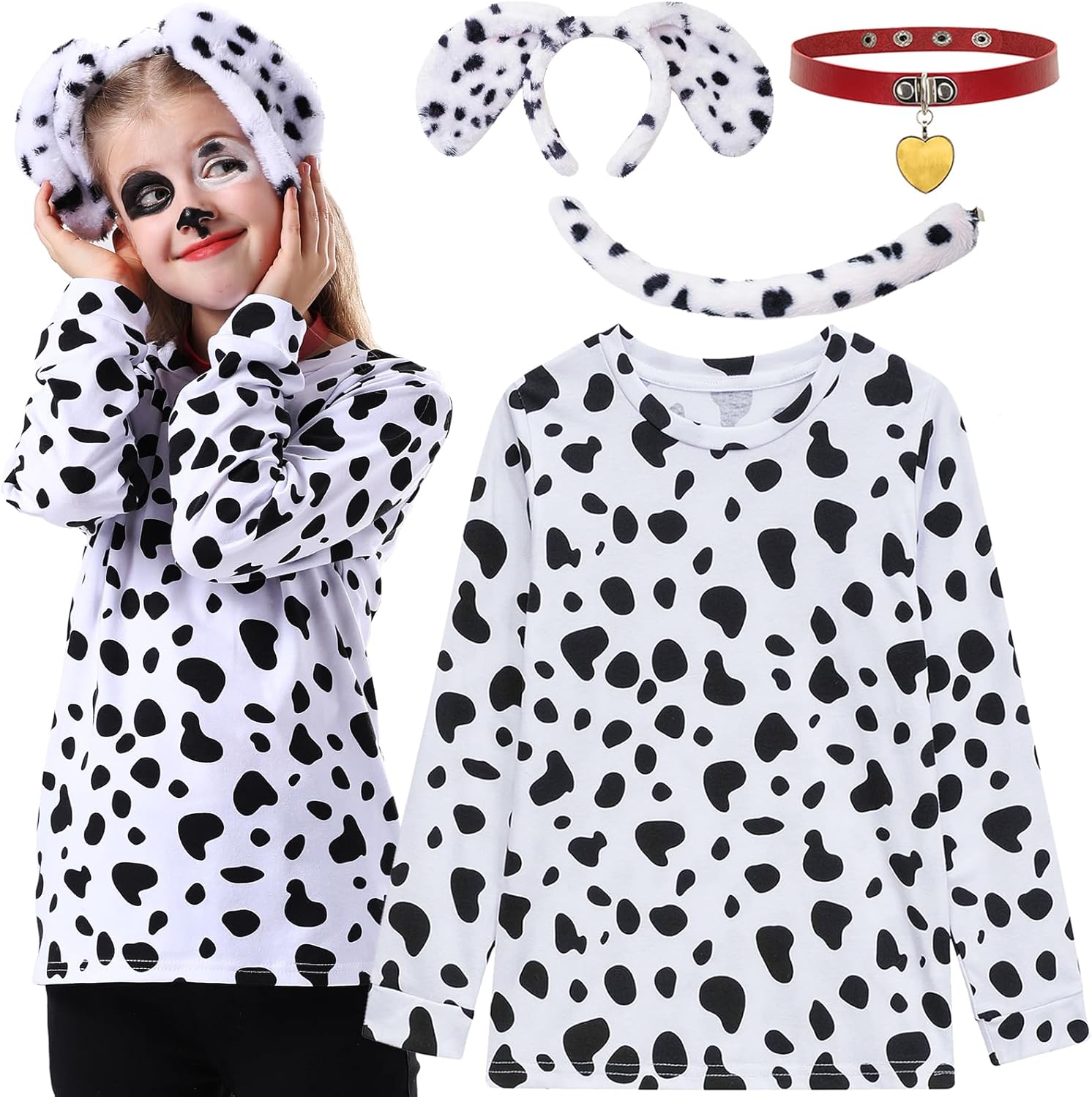 101 Days of School Dalmatian Kids Boys Shirt Collar Headband