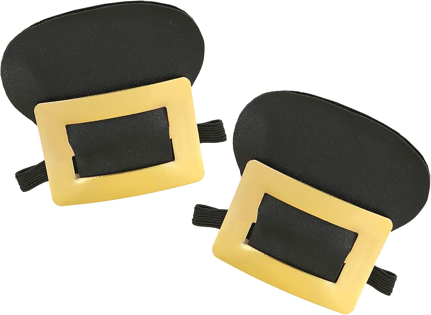 Skeleteen Shoe Buckles Gold Colonial Accessories for costume fun