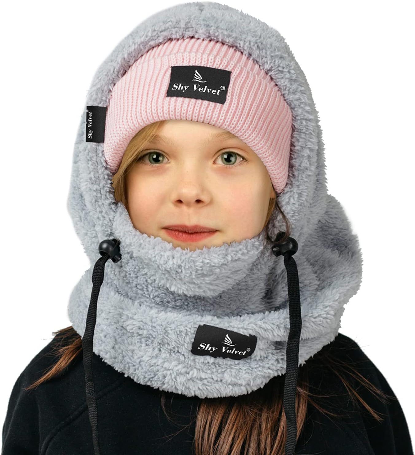 Shy Velvet Ski Mask for Kids Warm Fleece Lined Balaclava