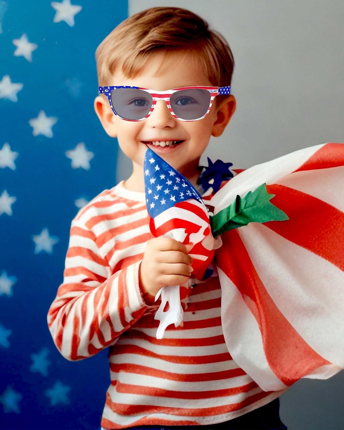 BleSky 4th of July Kids American Flag Costume Cape