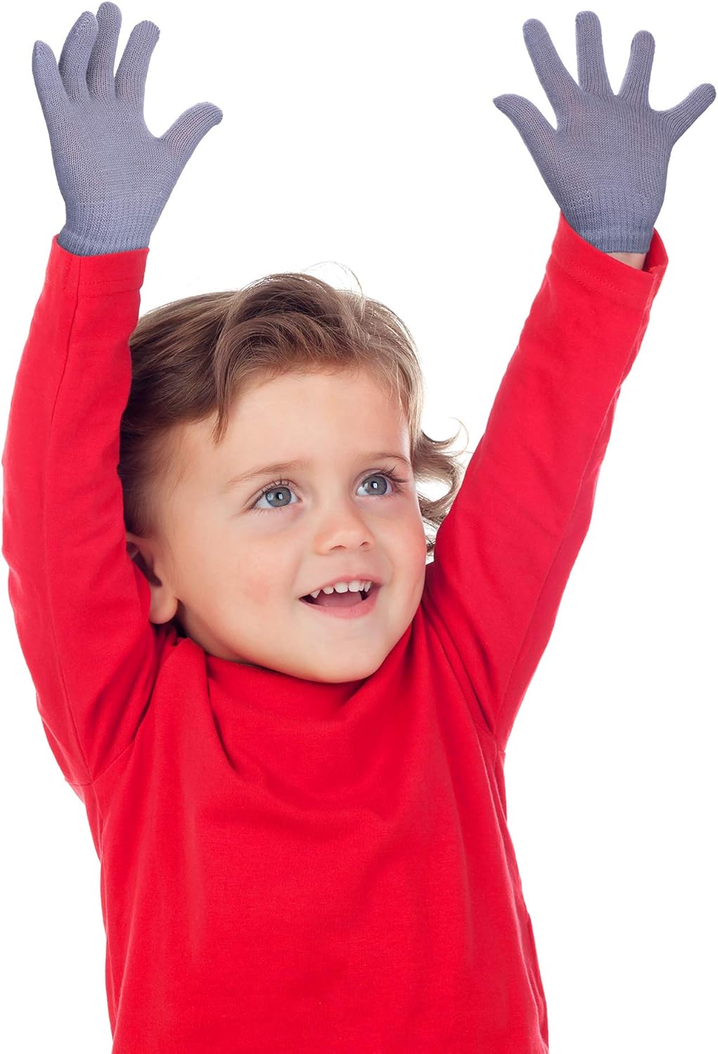 EBOOT Kids Full Fingers Knitted Gloves Winter Warm Mitten