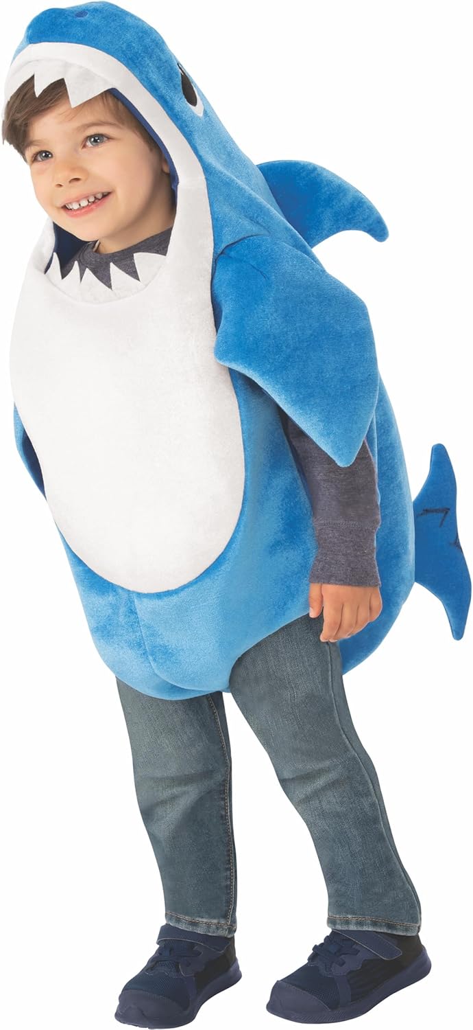 Playful Daddy Shark Costume for Kids with Sound Chip