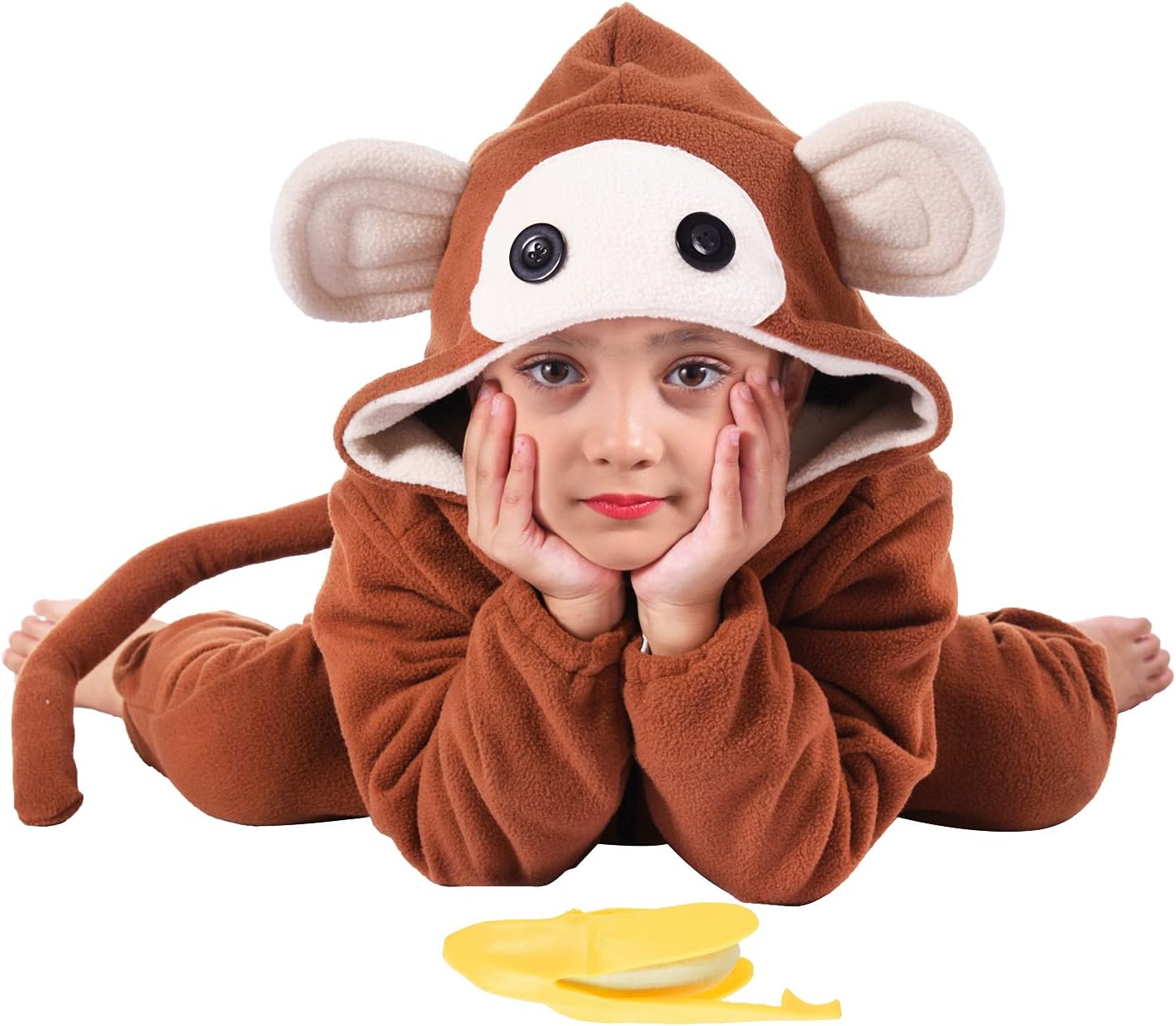 Monkey Onesie Costume for Boys and Girls Ages 3-14
