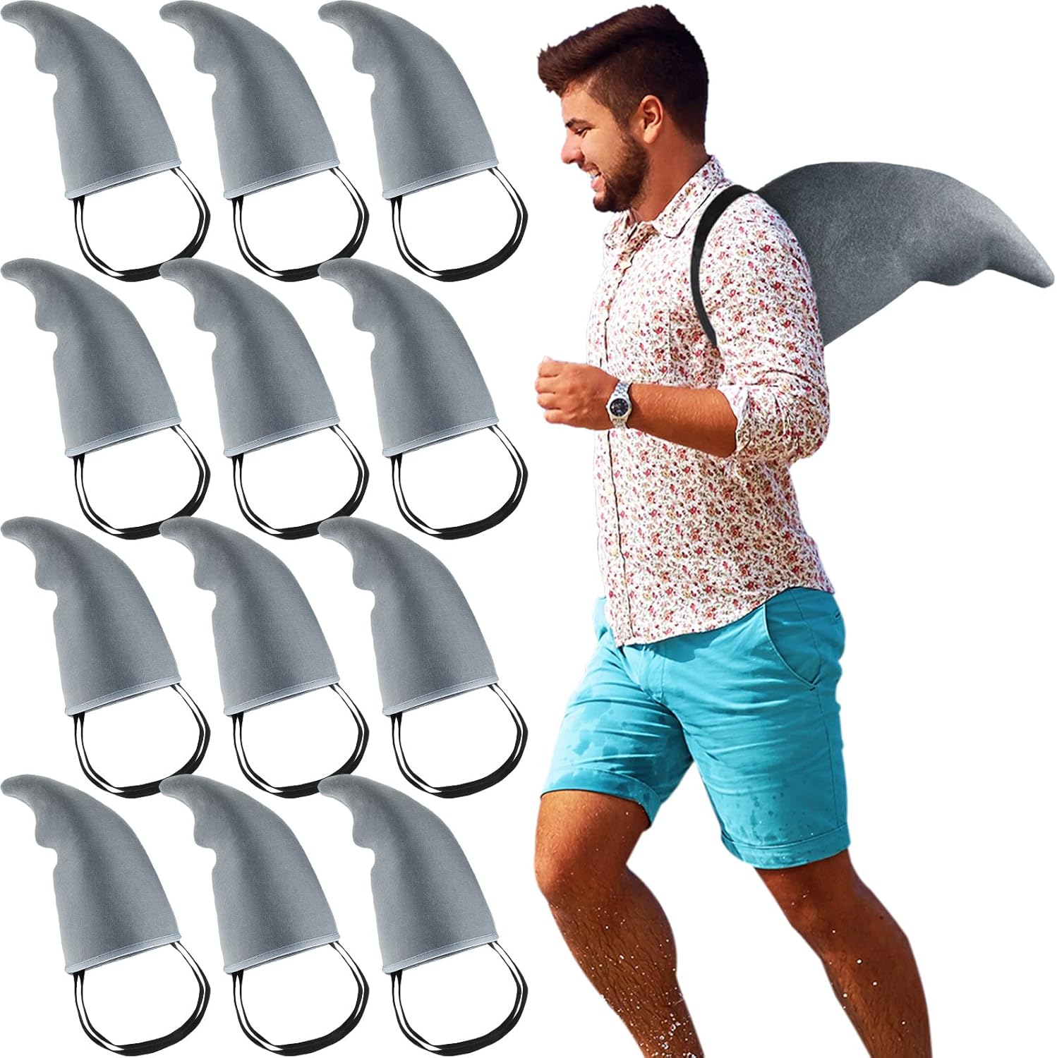 12-Piece Halloween Shark Fin Costume Accessory Set