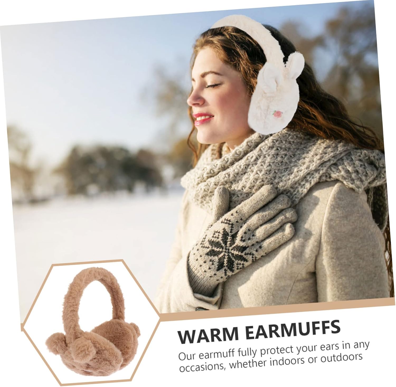 Niyangle Winter Earmuff with Cartoon Design