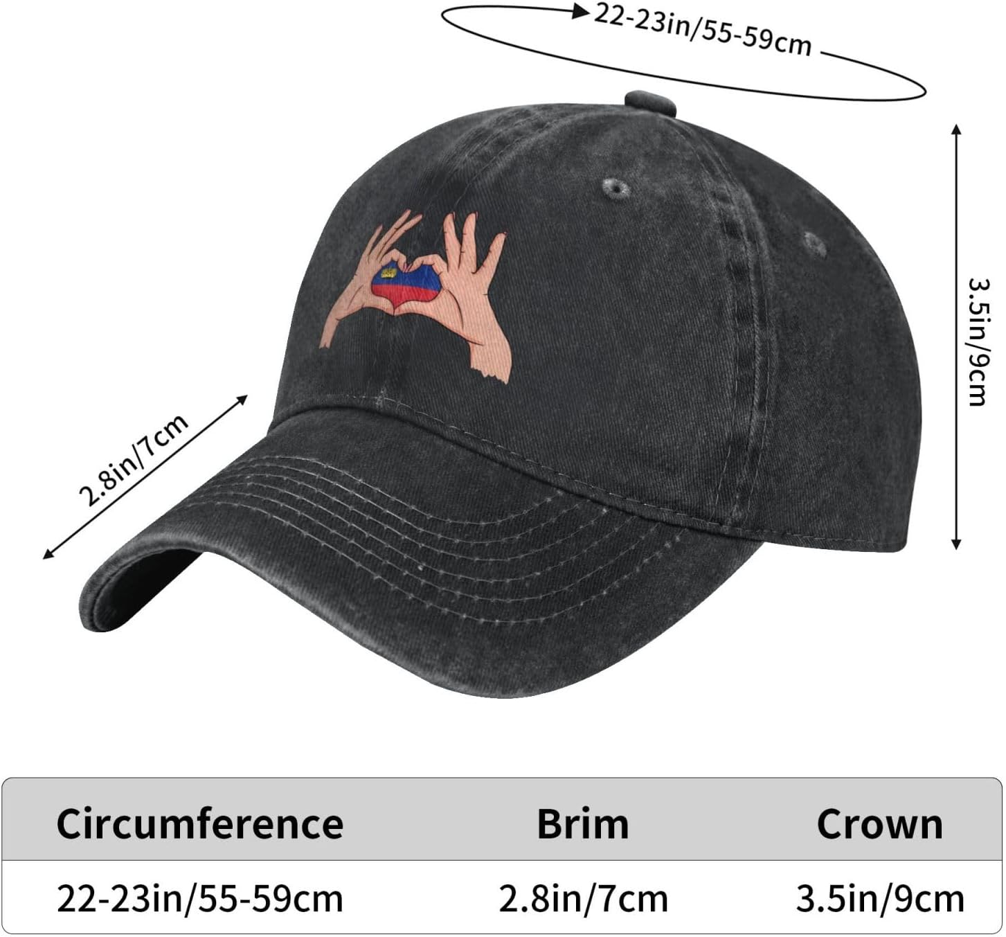 RTATBY Holding Love In Your Hands Flag Baseball Cap