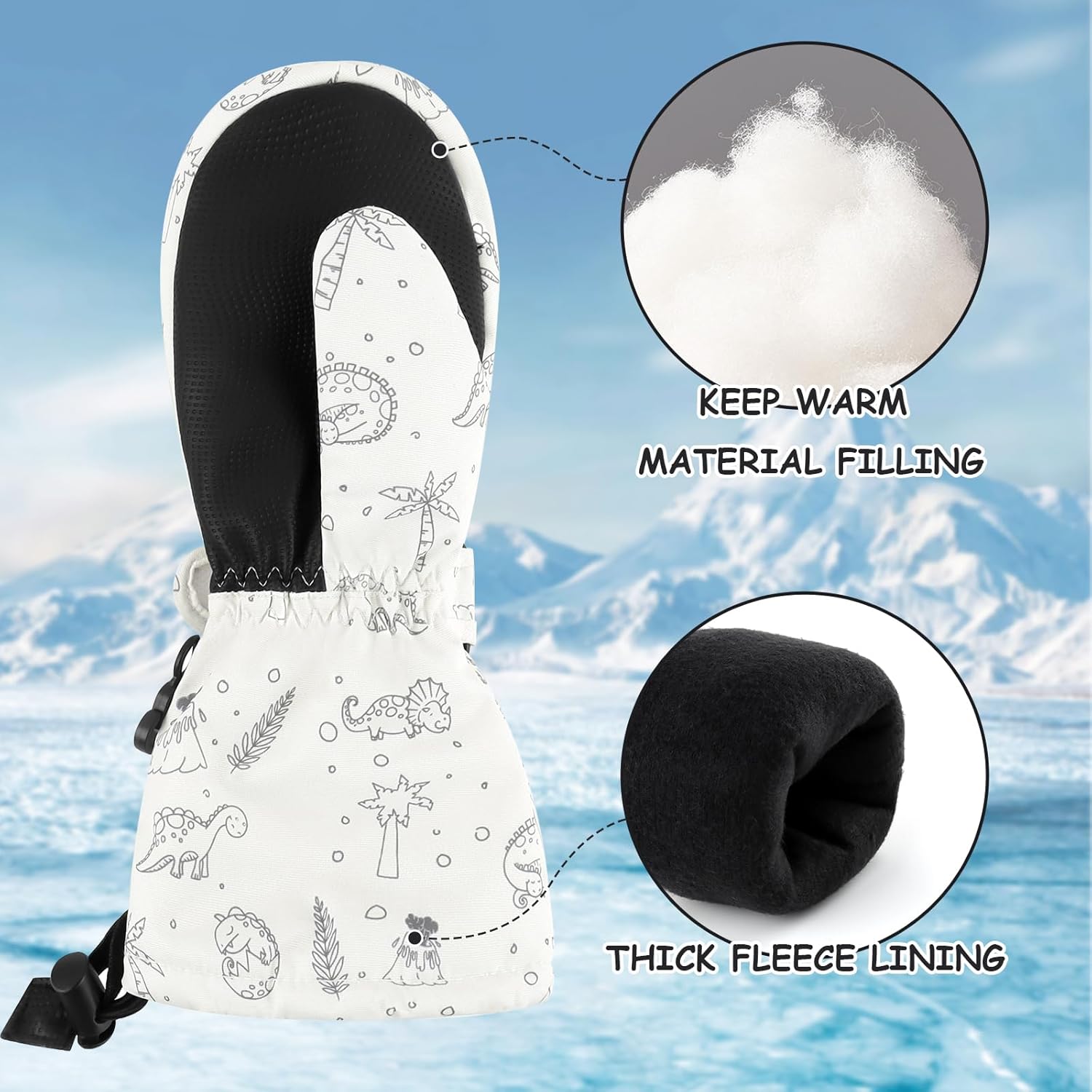 Duoyeree Waterproof Kids Gloves for Winter Snow Skiing 1