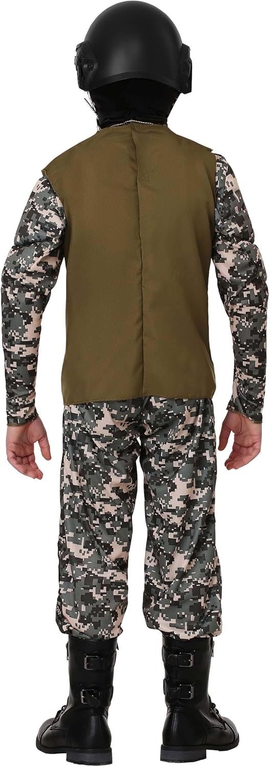 Kids Camo Trooper Costume with Tactical Vest and Accessories