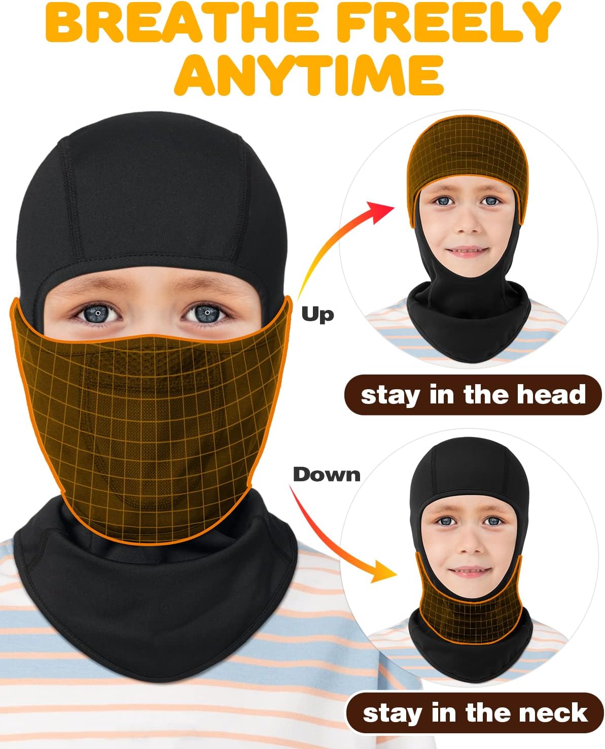 Venswell Breathable Ski Mask for Kids