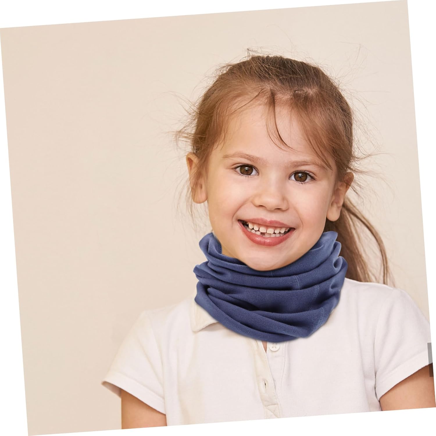 TOVINANNA Windproof Scarf for Boys - Cotton Blue