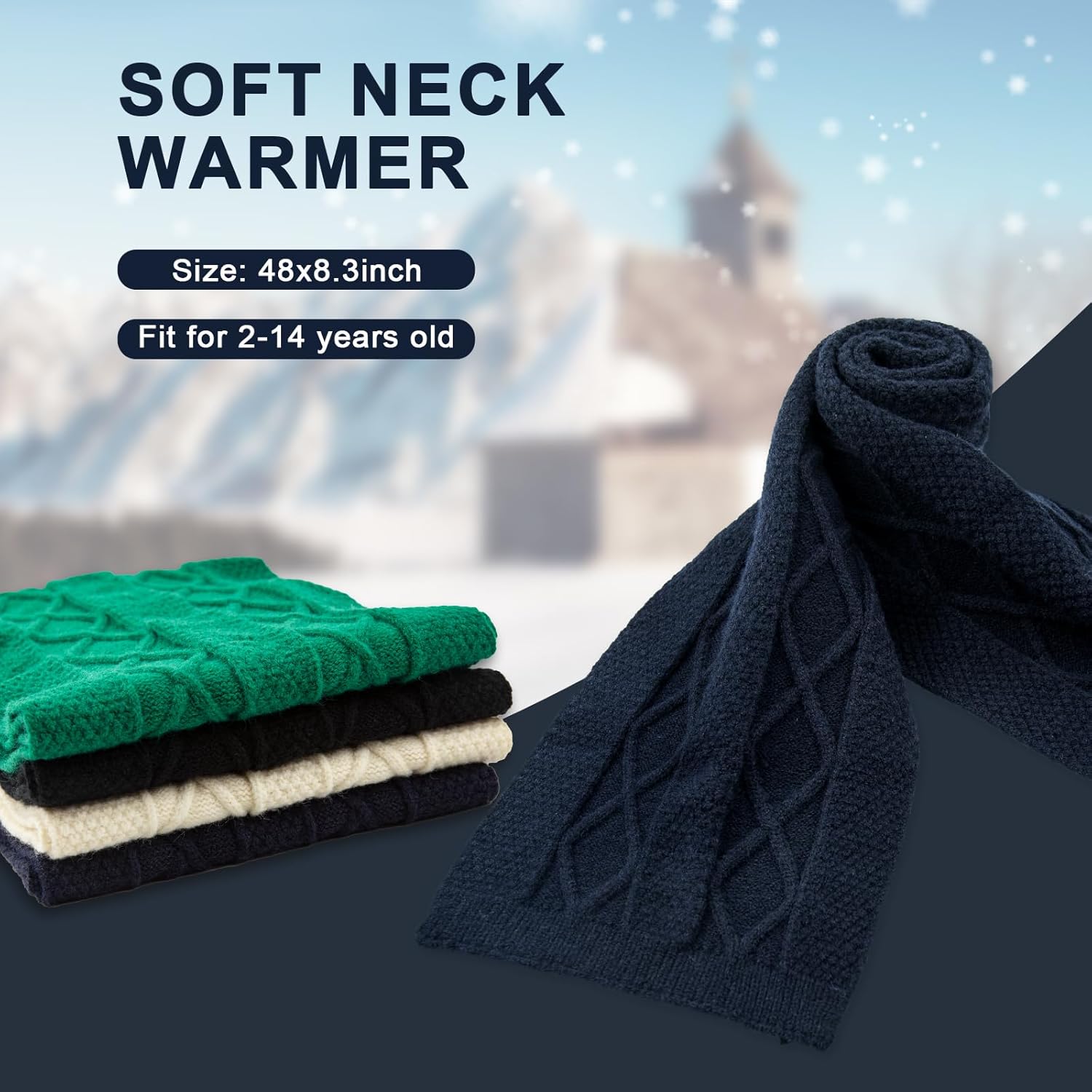 YATANAM Toddler Scarf Warm and Soft Stretch Winter Neck Warmer for Kids