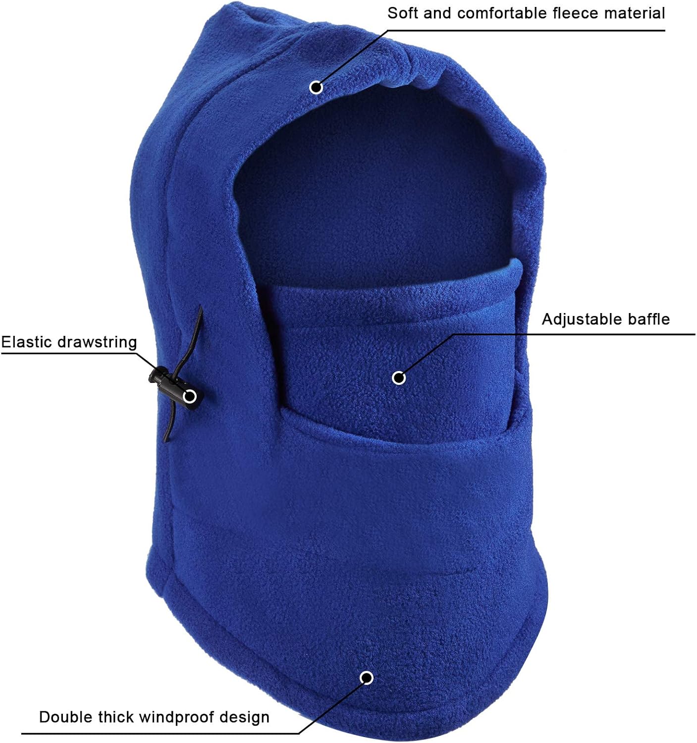 4-Piece Kids Balaclava Hat Set for Winter - Soft Windproof