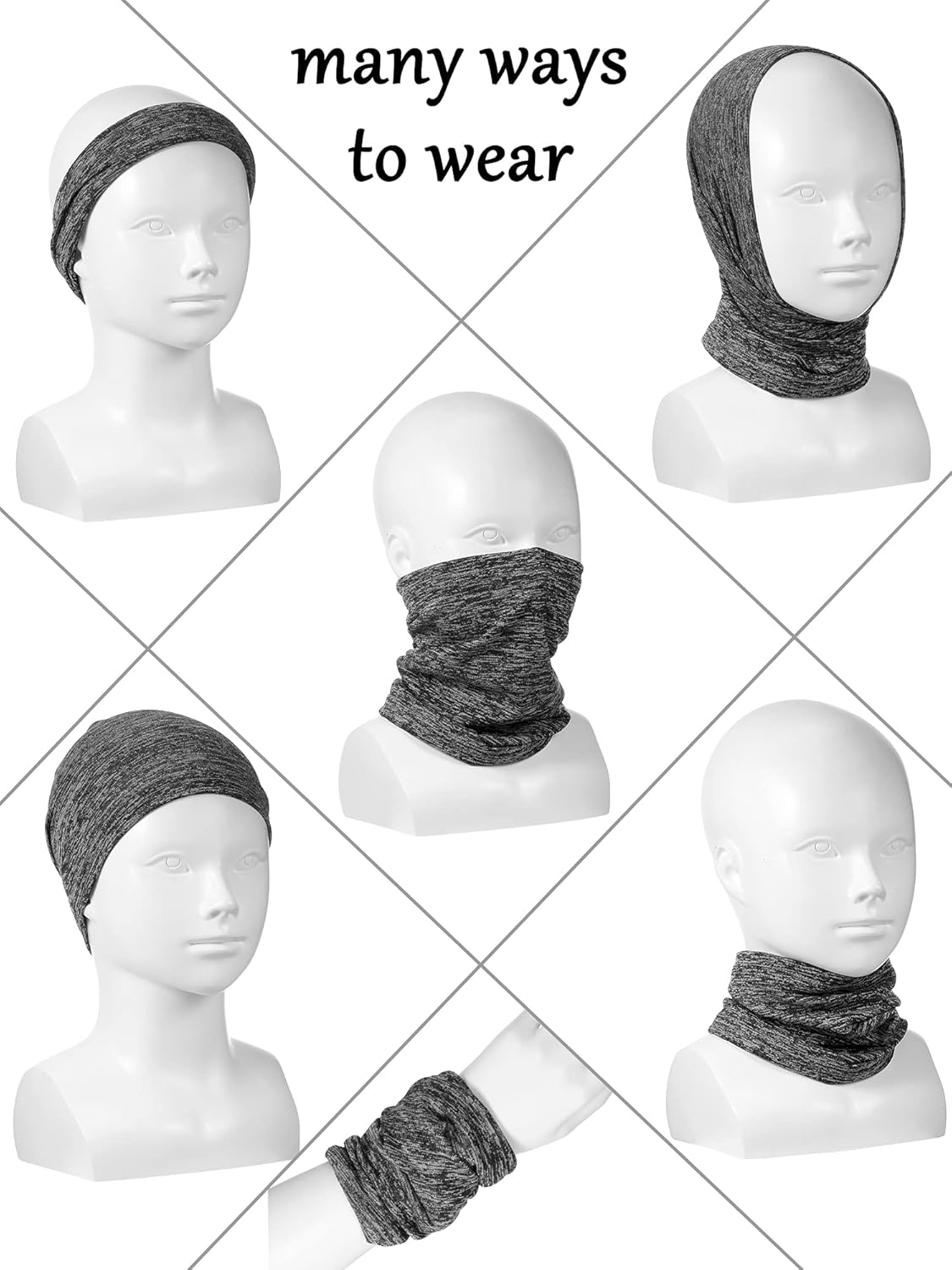 SATINIOR 4 Pack Kids Neck Gaiter UV Protection Face Cover Scarf
