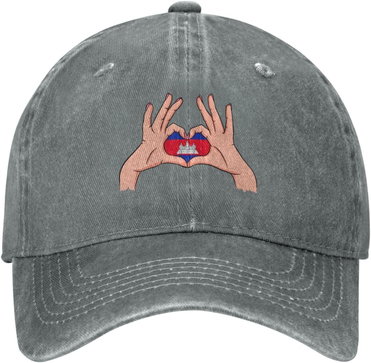 Holding Love In Your Hands Flag Of Cambodia Baseball Cap Dad Hat