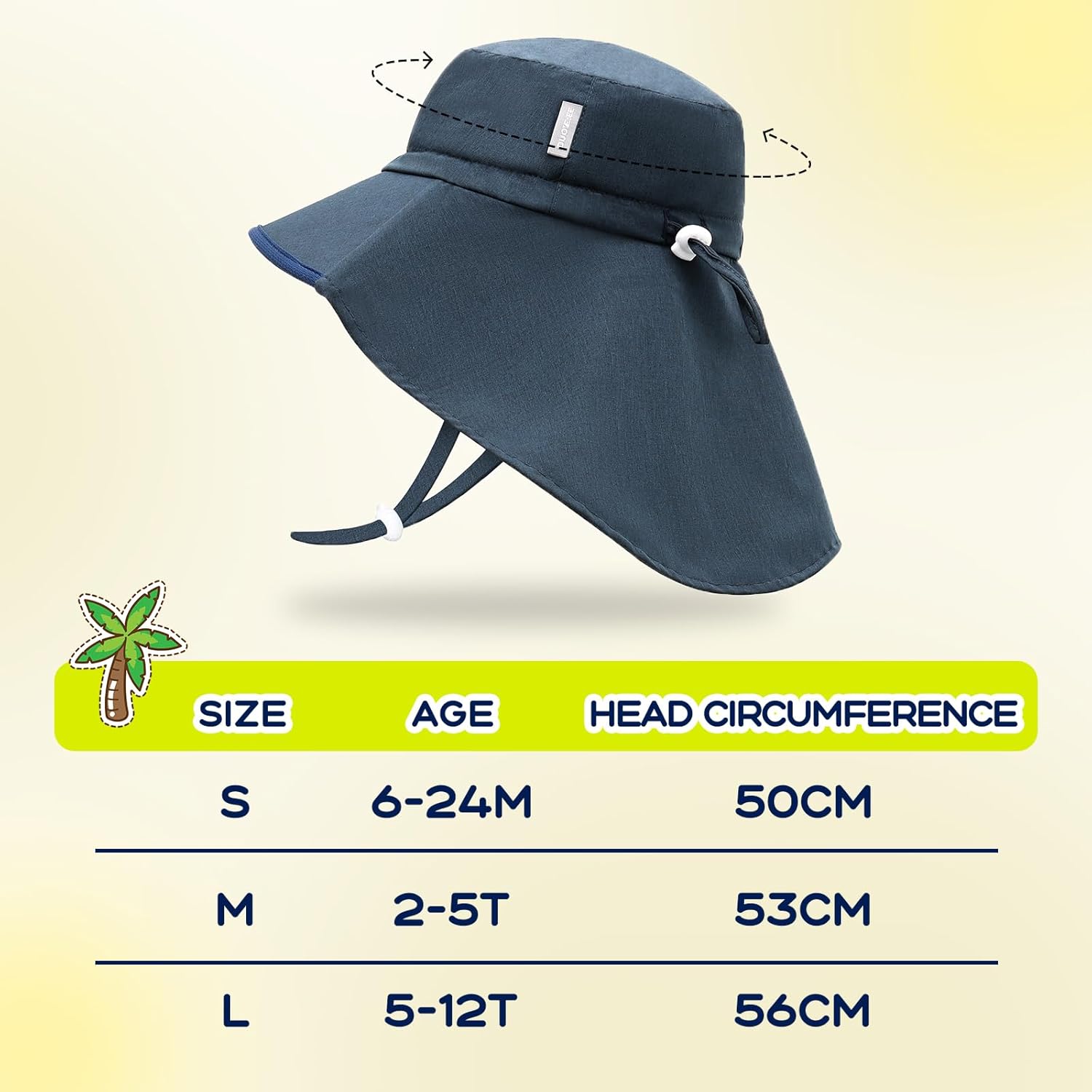 Duoyeree UV Protection Toddler Hat - UPF 50