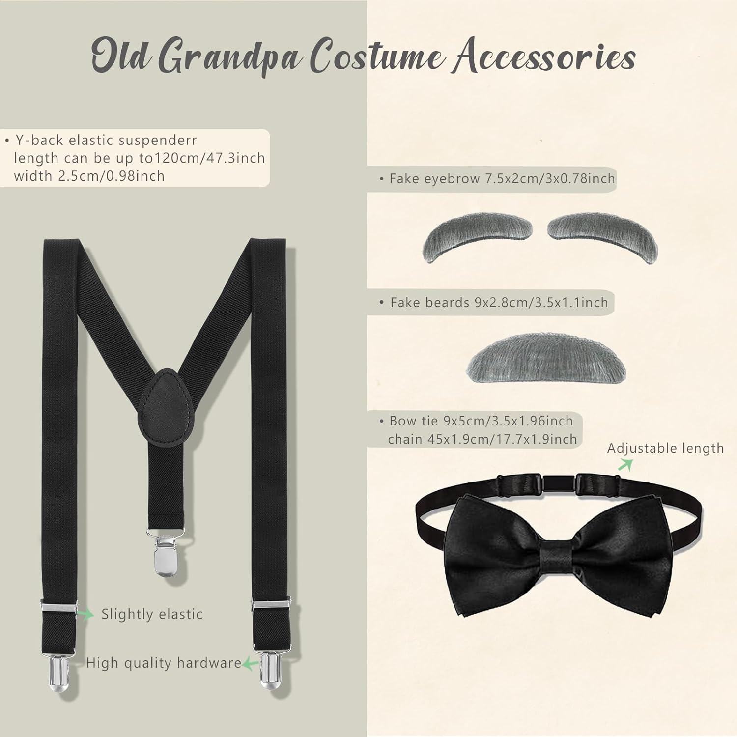 Patemby Old Man Costume for Kids Kids Costume Set