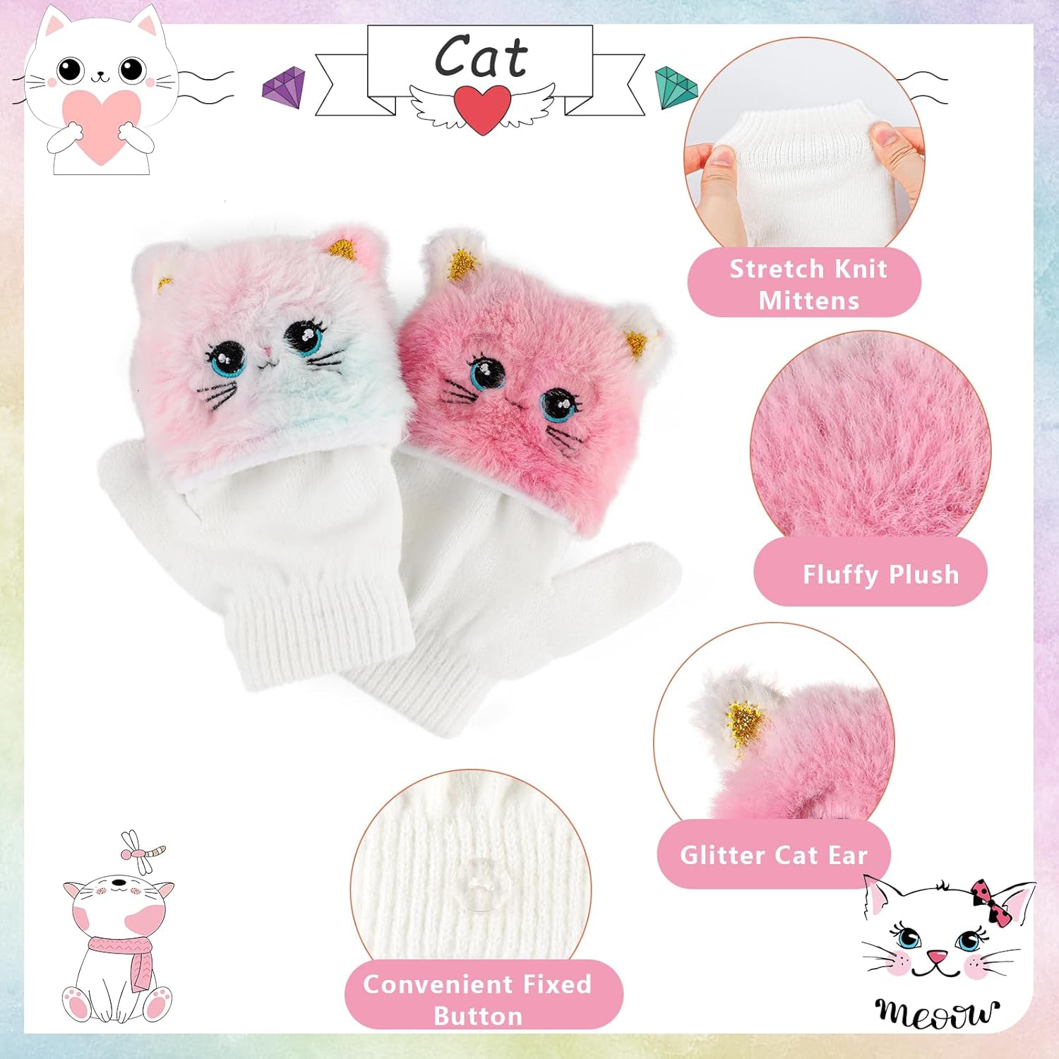 Girls Winter Hat glove Set