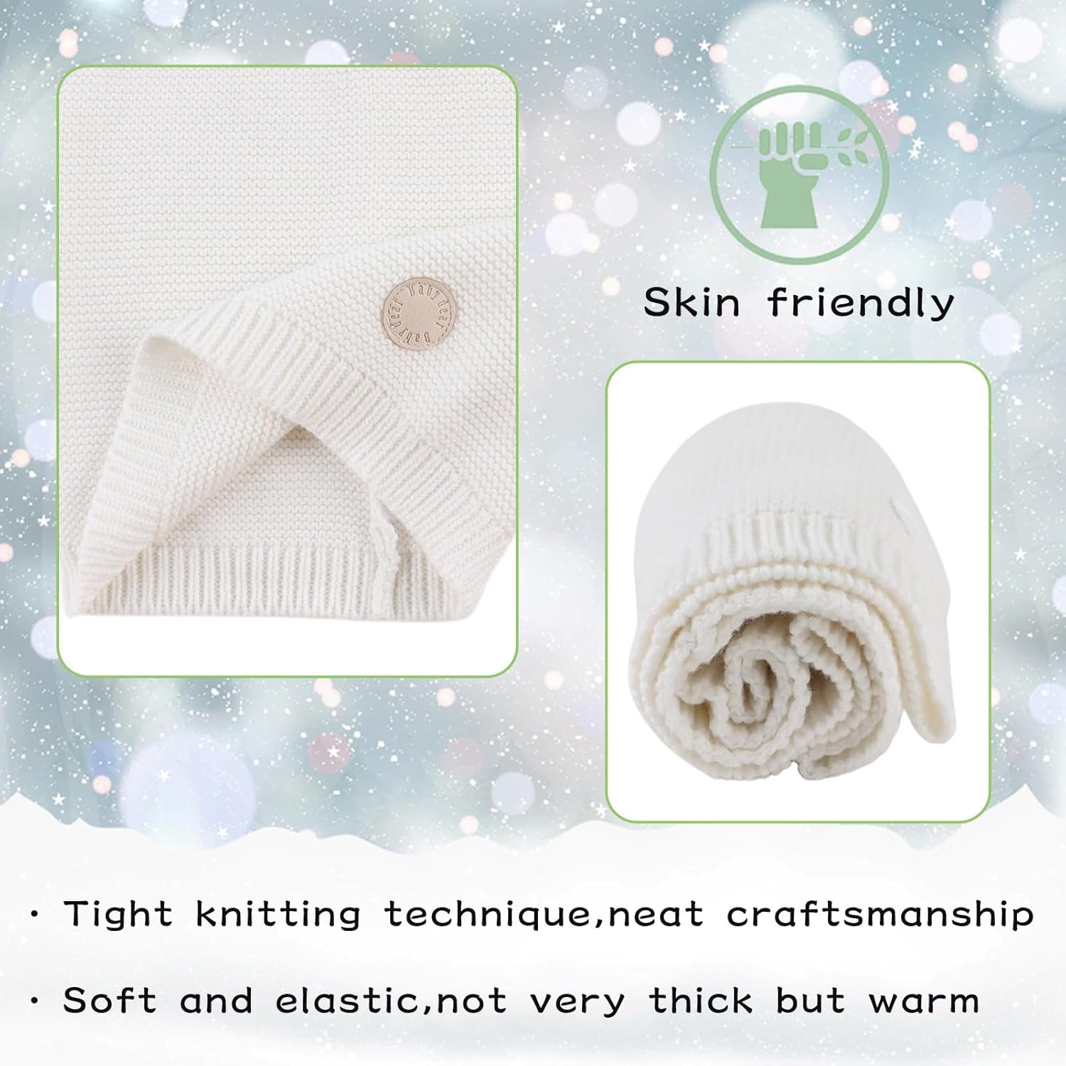 Peecabe Baby Boys and Girls Knitted Woolen Scarf