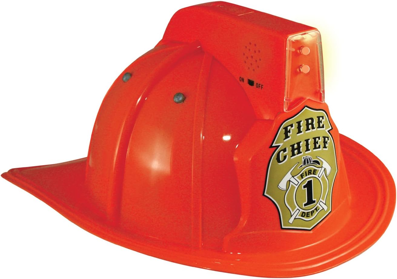 Aeromax Jr Fire Fighter Red Helmet with Lights Siren