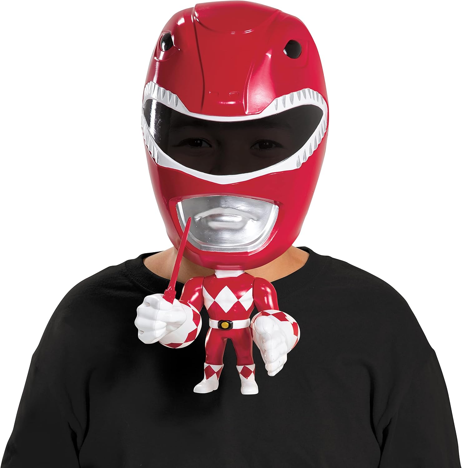 Disguise Red Ranger Mega Mask for Kids