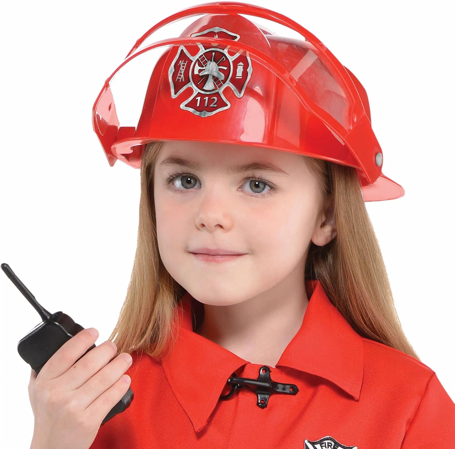 Amscan Kids Plastic Fire Chief Hat Red