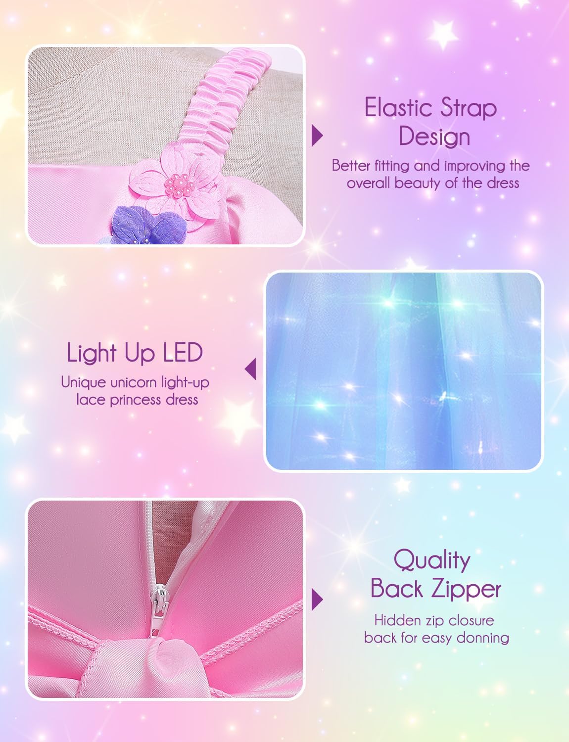 Halloween Princess Costume - Light-Up for Girls