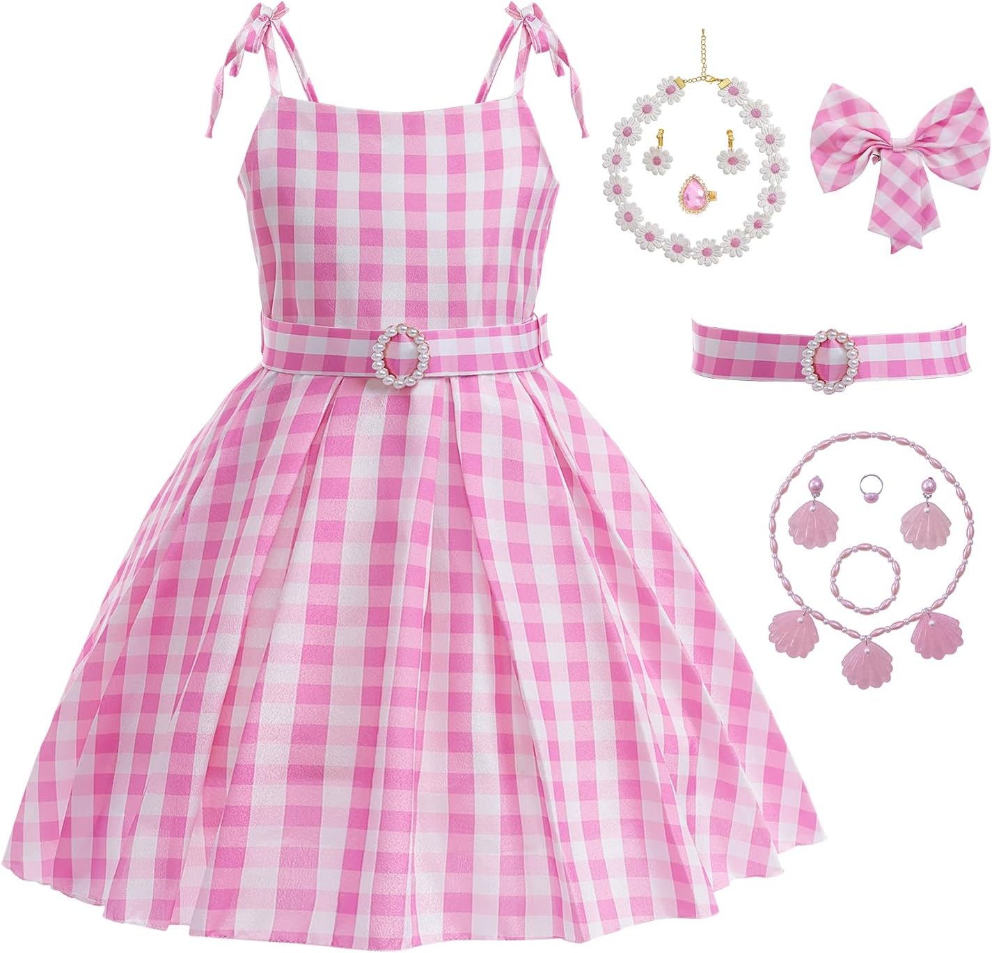 Girls Pink Cosplay Costume Halloween Party Time
