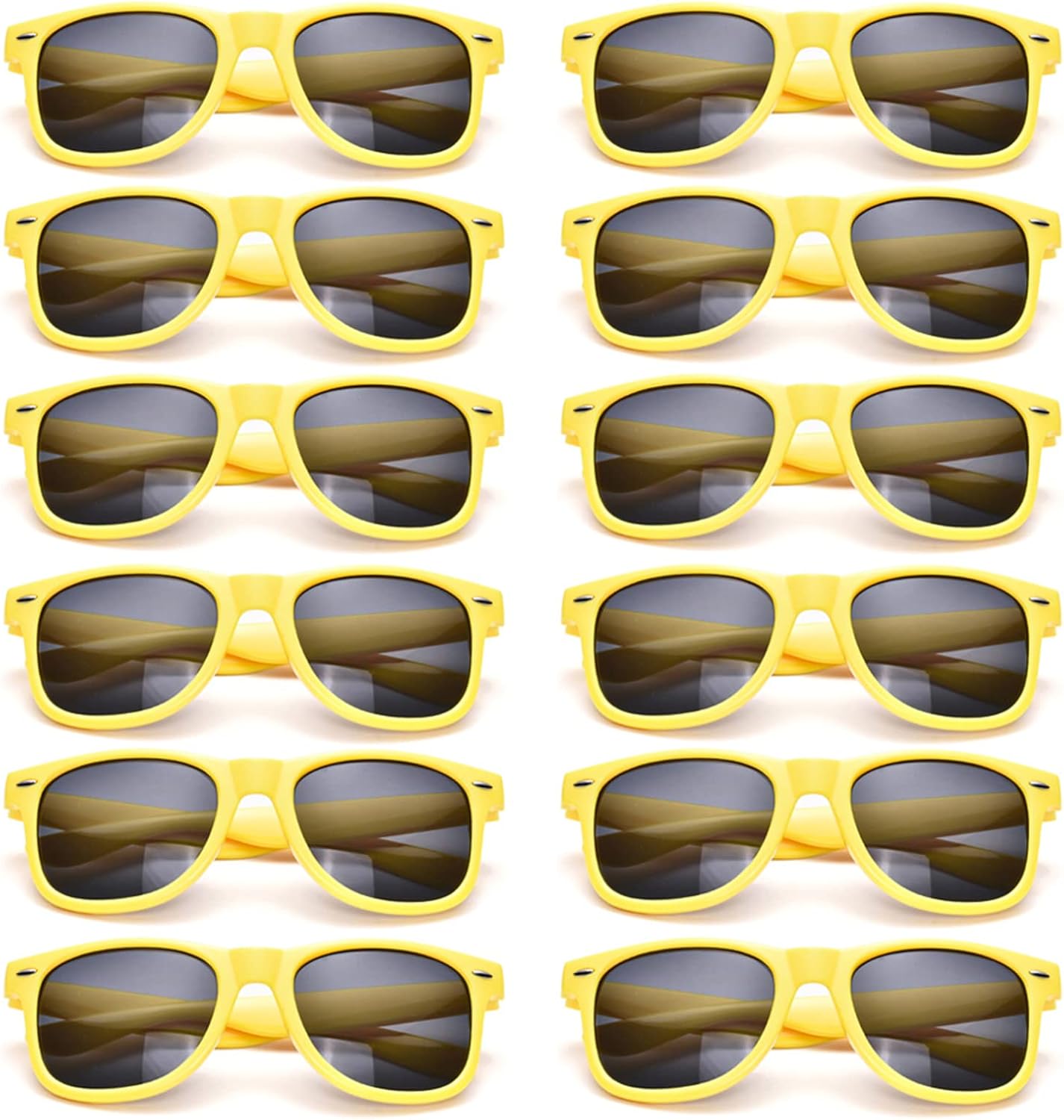 Sunovtibilities 12-Piece Neon Square Sunglasses for Kids