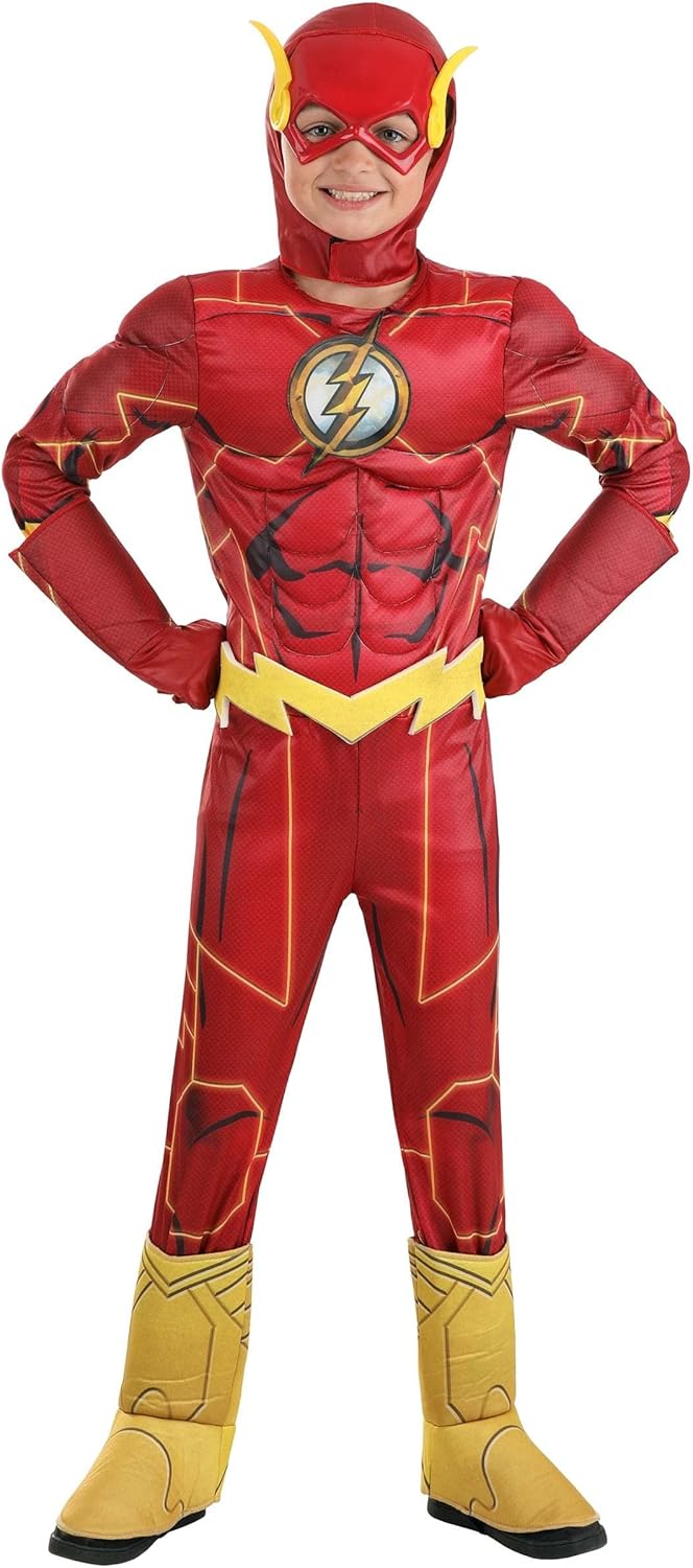 Deluxe Red Superhero Costume for Kids Movie Comic Cosplay