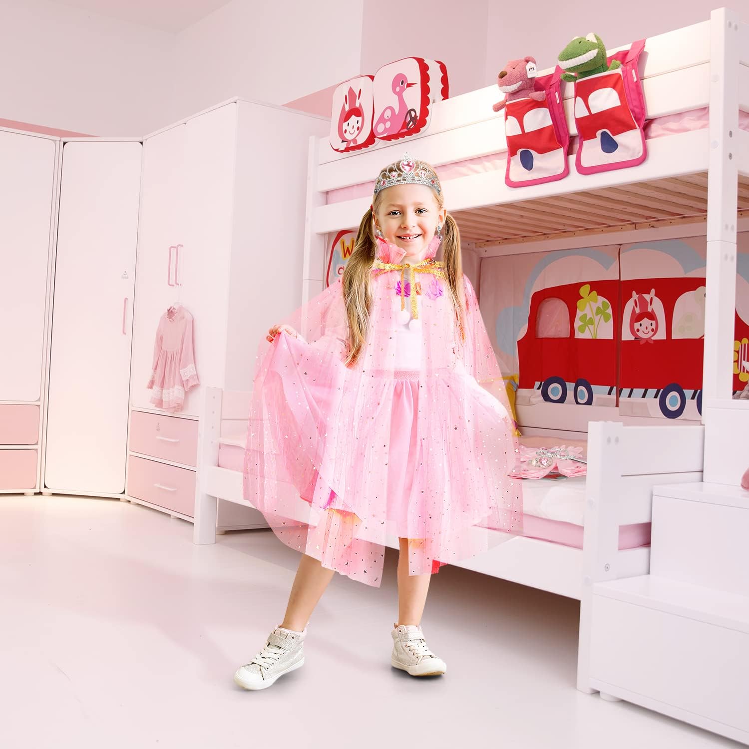 Hapgo 10-Piece Princess Cake Dress Up Set for Little Girls