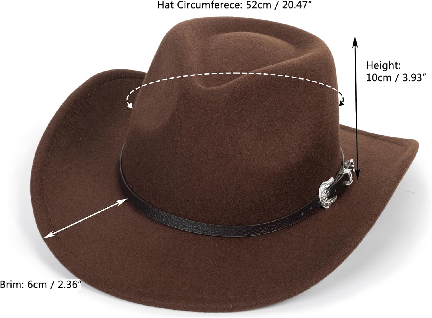 Kids Wide-Brim Western Cowgirl Hat by Vikodah
