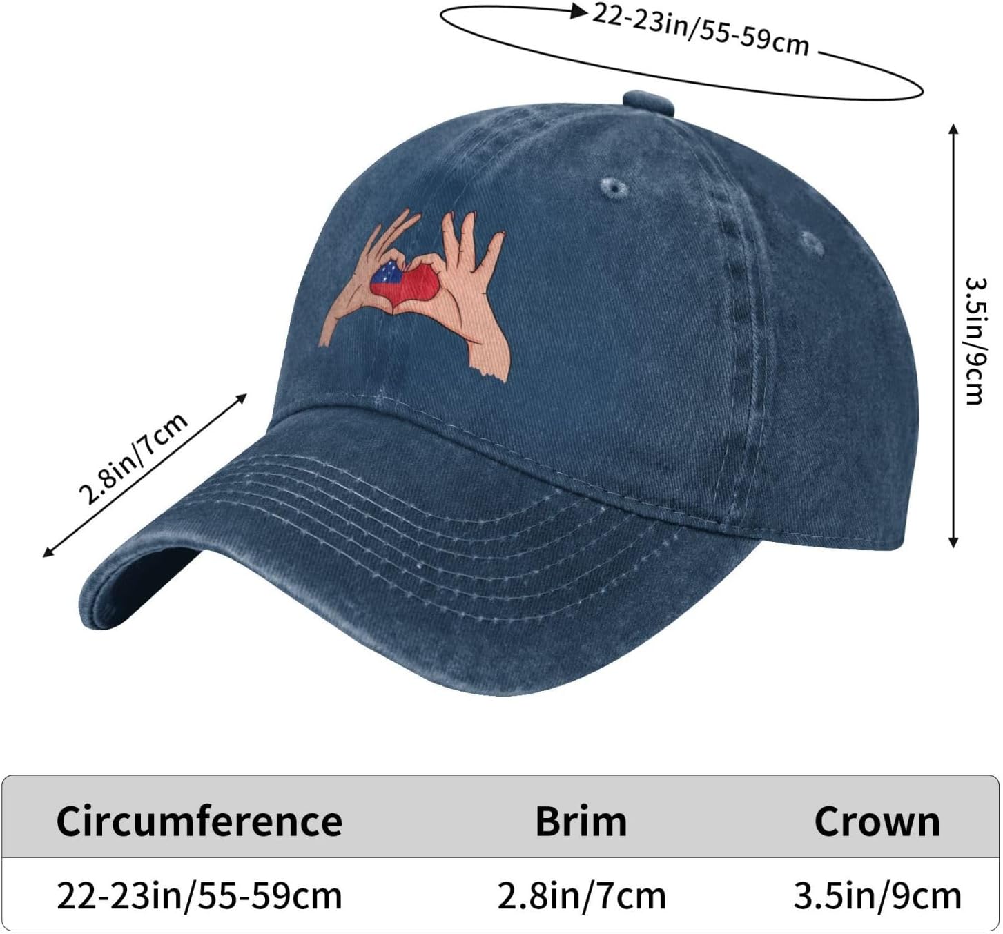 Holding Love in Your Hands Flag of Samoa Baseball Cap