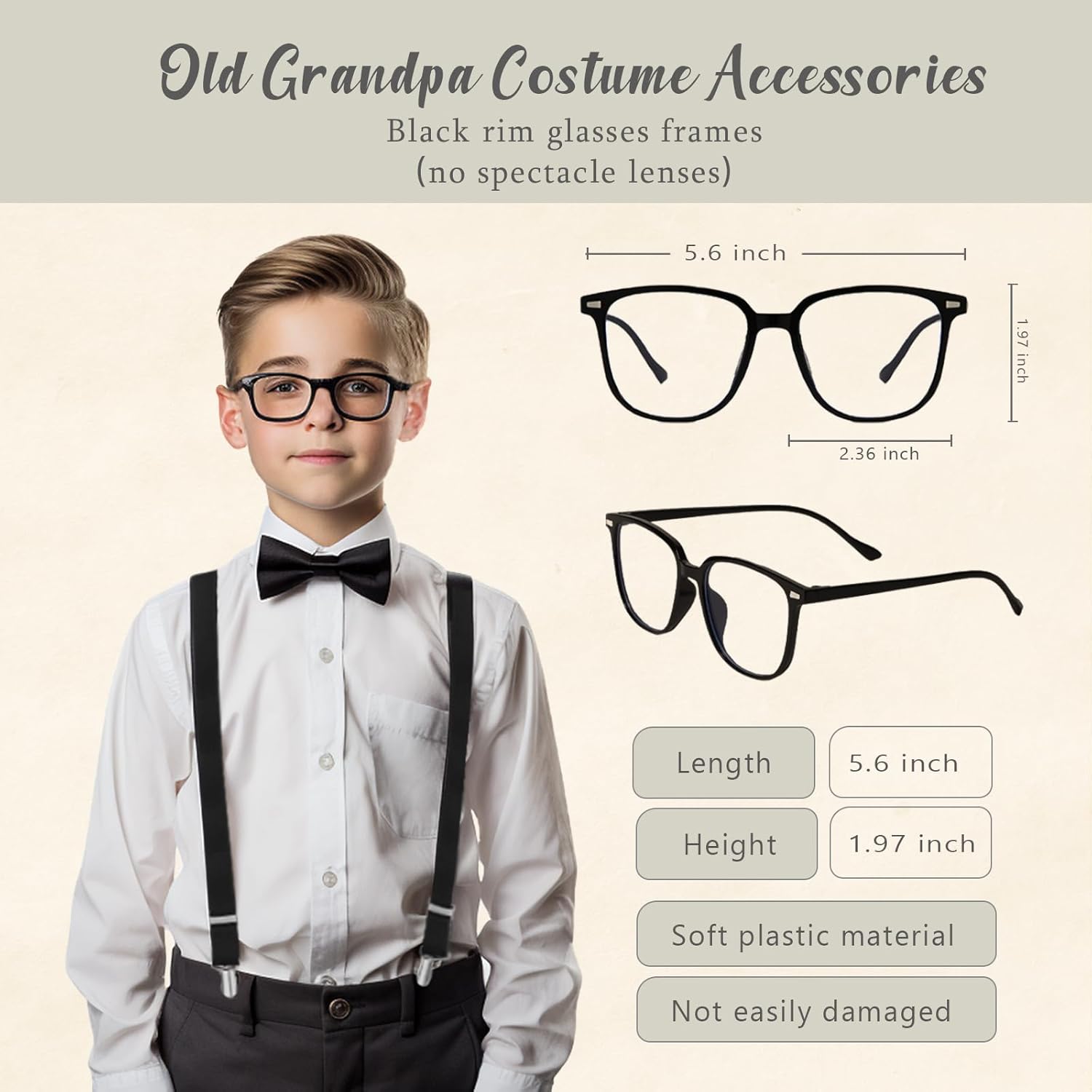 Patemby Old Man Costume for Kids Kids Costume Set