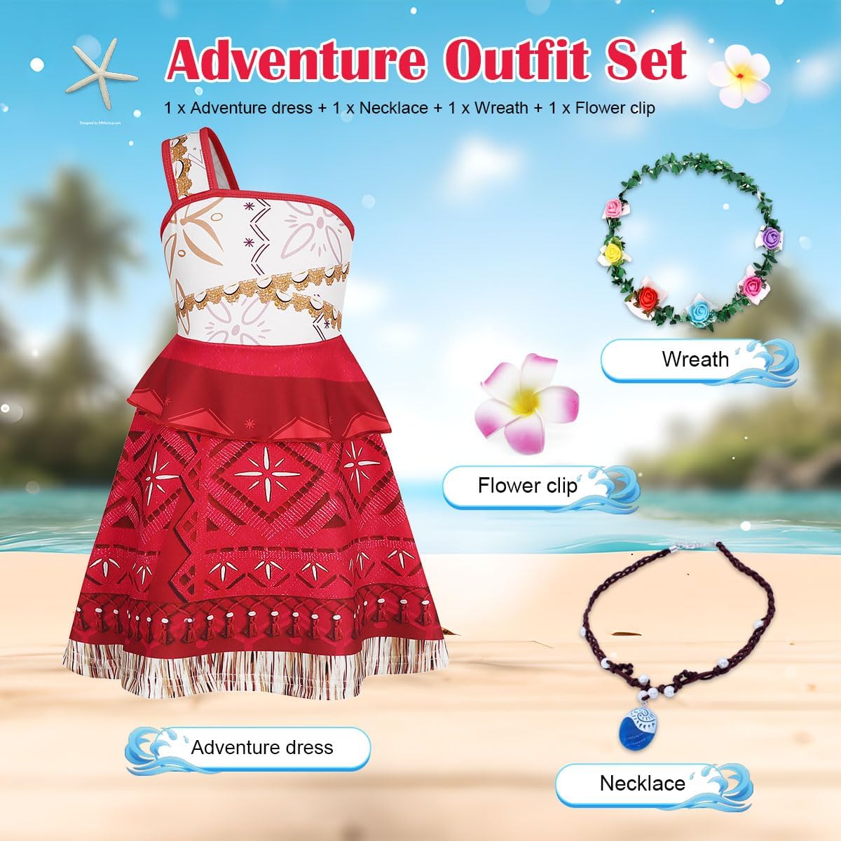 Adventure Princess Embroidery Dress Up Set